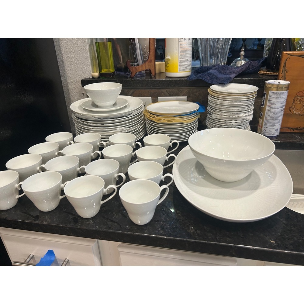 Rosenthal Germany Dinnerware Set White Elegance Porcelain 75 piece set